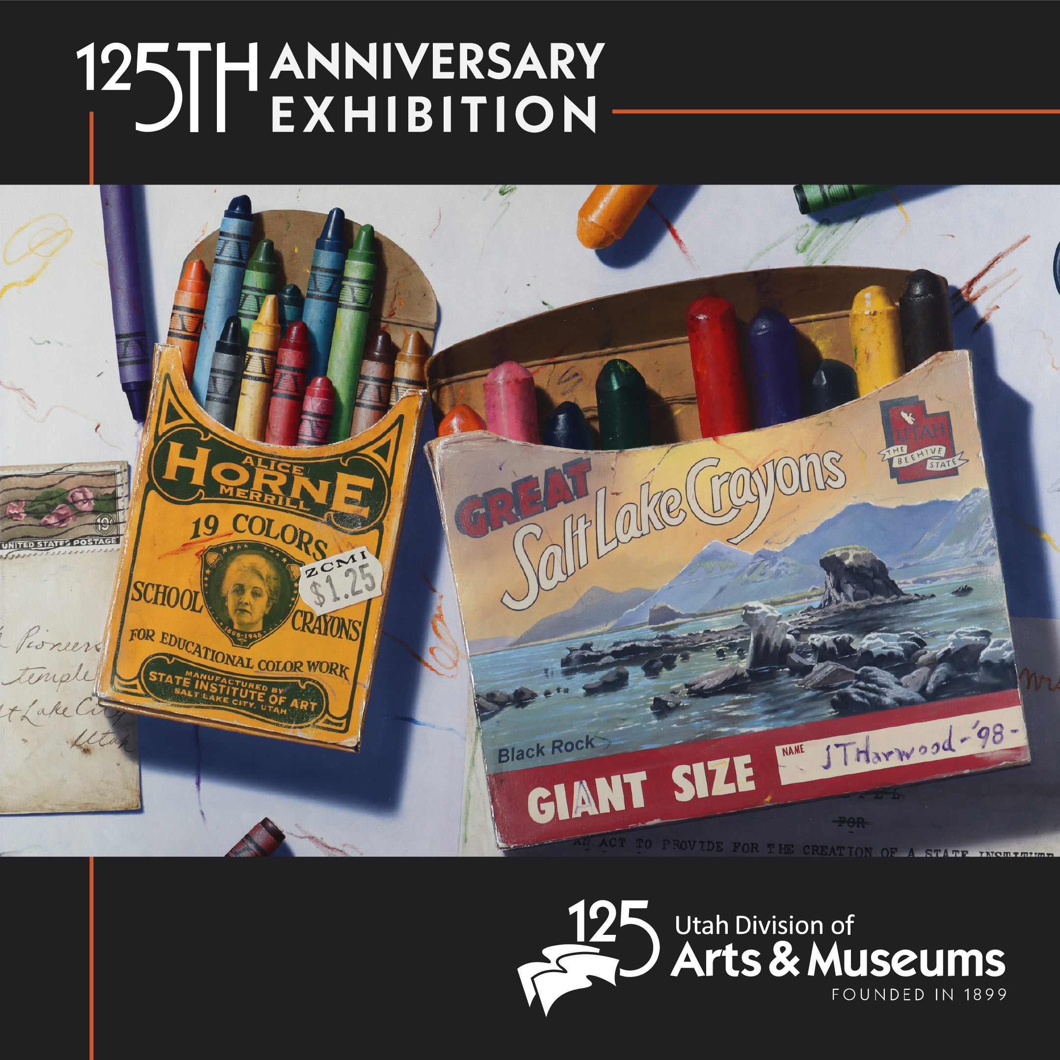 125 Years of Supporting Utah's Creative & Museum Community exhibit banner